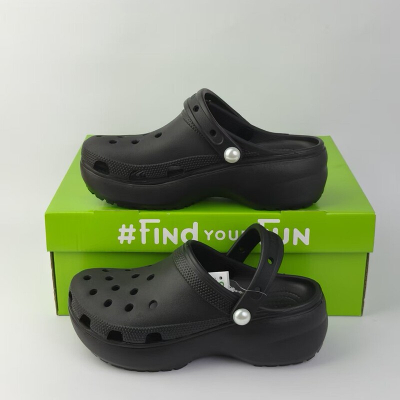 Cross Classic Pearl Cloud Clogs Eva Material Unisex Height-Increasing Shoes Non-Slip Beach Sandals Wholesale