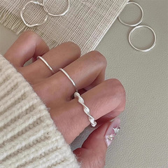 素圈細戒指女極簡風小眾設計感時尚簡約百搭高級感手飾韓國東大門