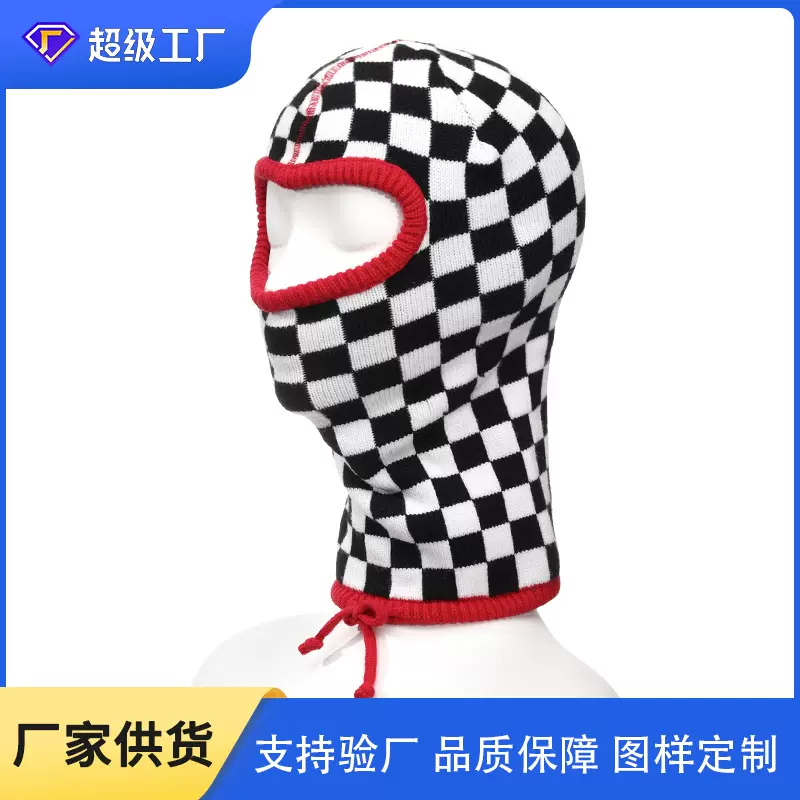 亚马逊跨境秋冬保暖面罩户外运动抓绒头套骑行防风头盔内胆帽厂家