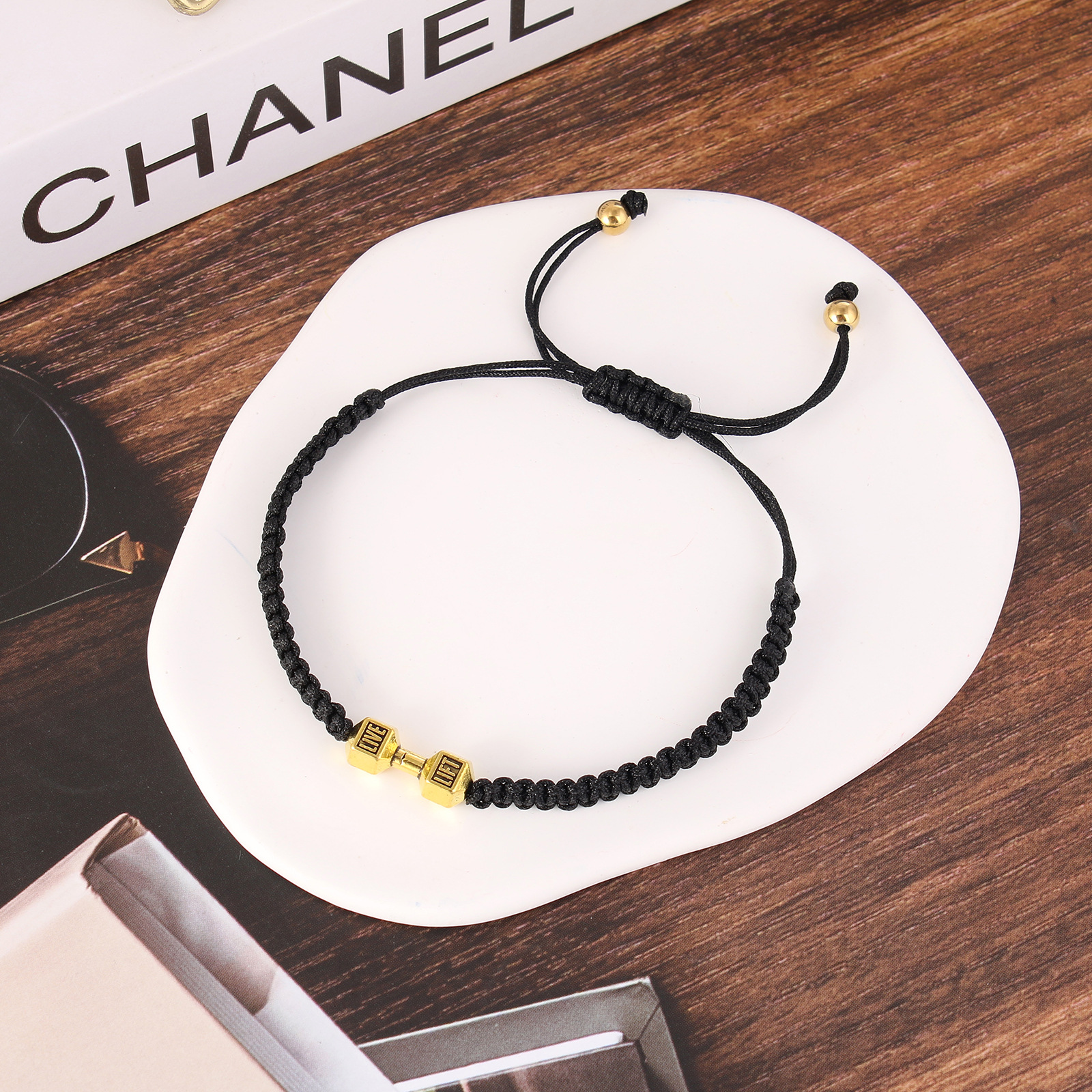 Simple Style Letter Alloy Mixed materials Handmade Menu0027S Bracelets 1 Piece