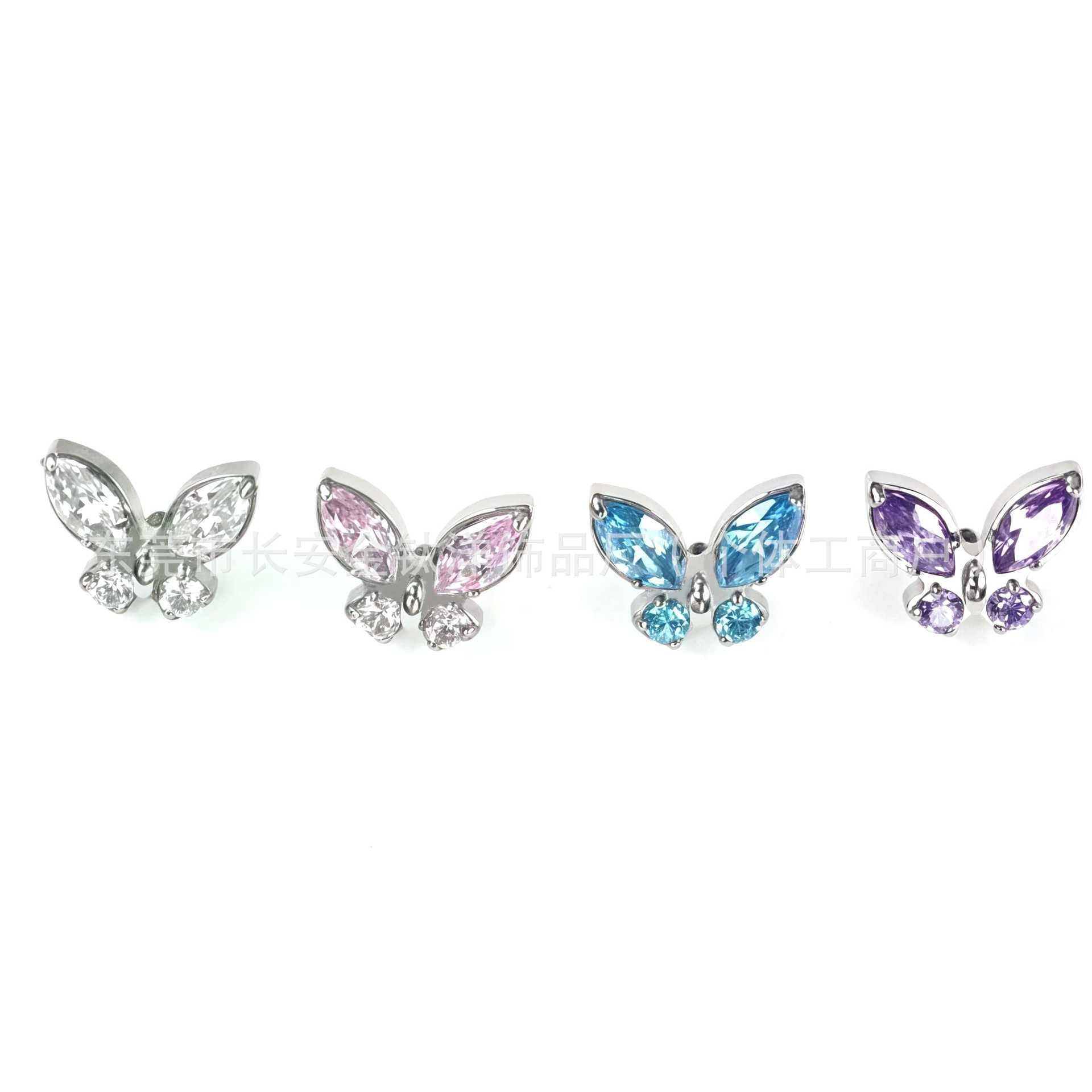 Pointed titanium steel lip stud product view