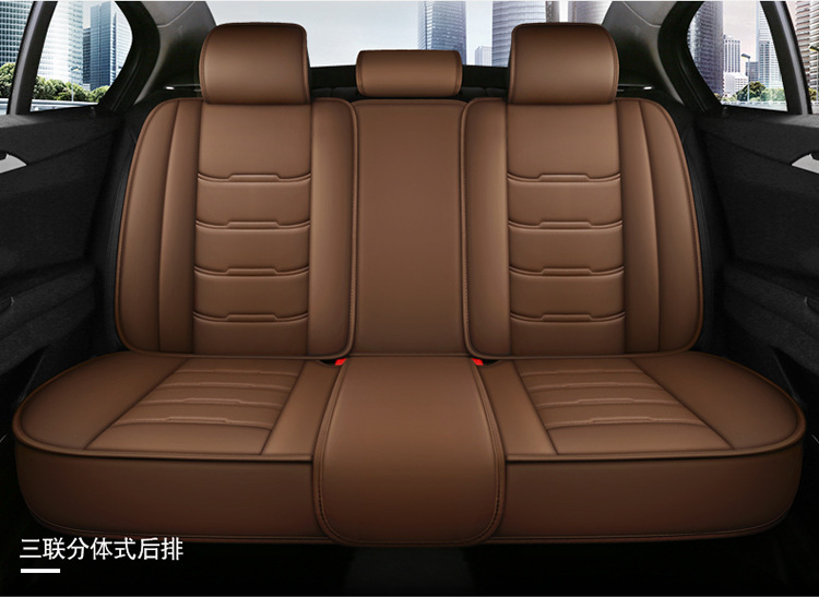 All-Inclusive Scimitar-Shaped Full Leather/Full Ice Silk All-Season Universal Car Seat Cushion Amazon Foreign Trade Wholesale Breathable and Comfortable