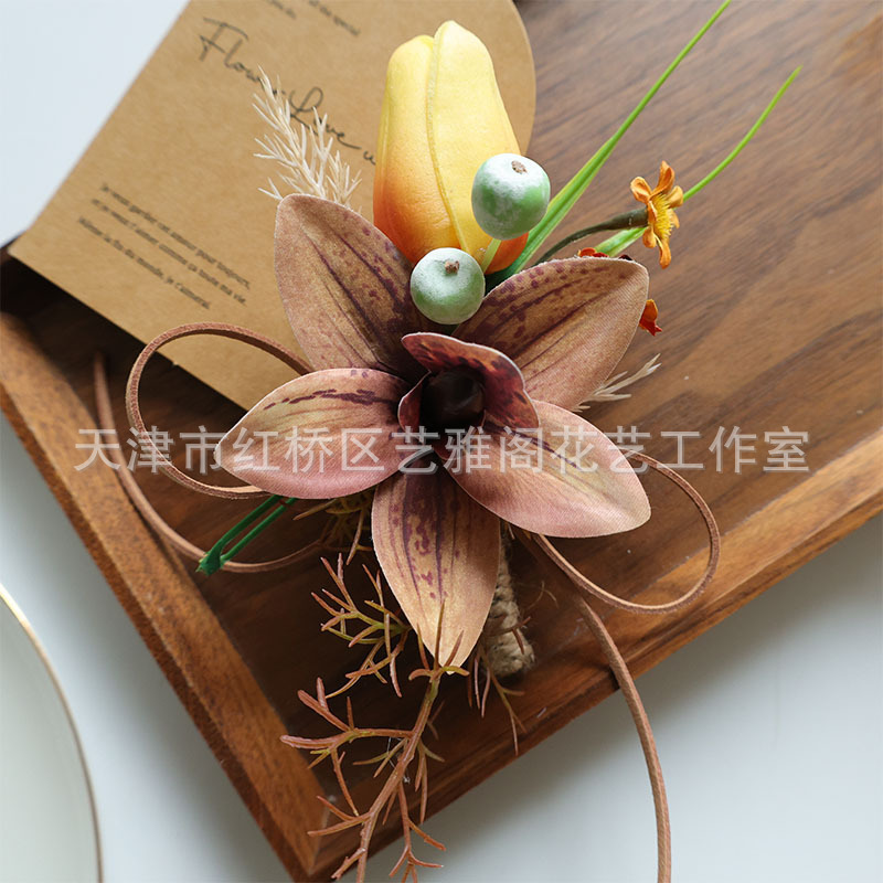 Caramel Color Maillard Tulip Wedding Party Banquet Atmosphere Decoration Supplies Venue Props Wedding Supplies