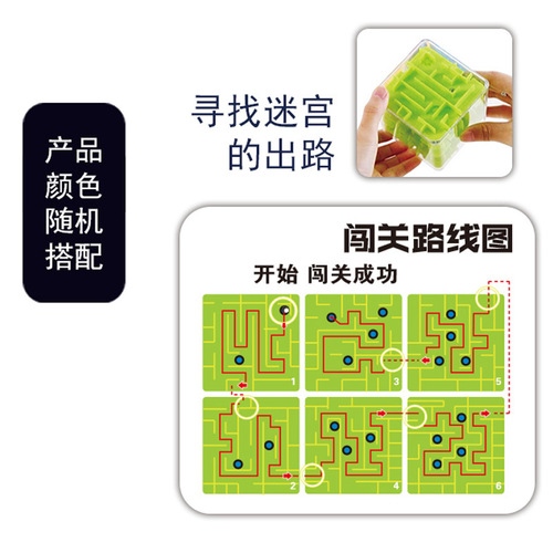 New fun brain collision Rubik's cube maze gyro intelligence gift box primary school students kindergarten decompression thinking toys