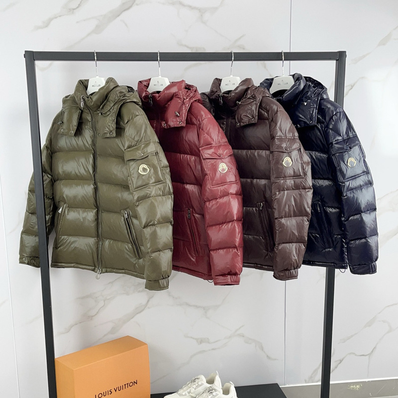 Mengjia Classic Maya High-End Hooded Puffer Jacket 90% White Duck Down Down Coat Couple's Thick Coat