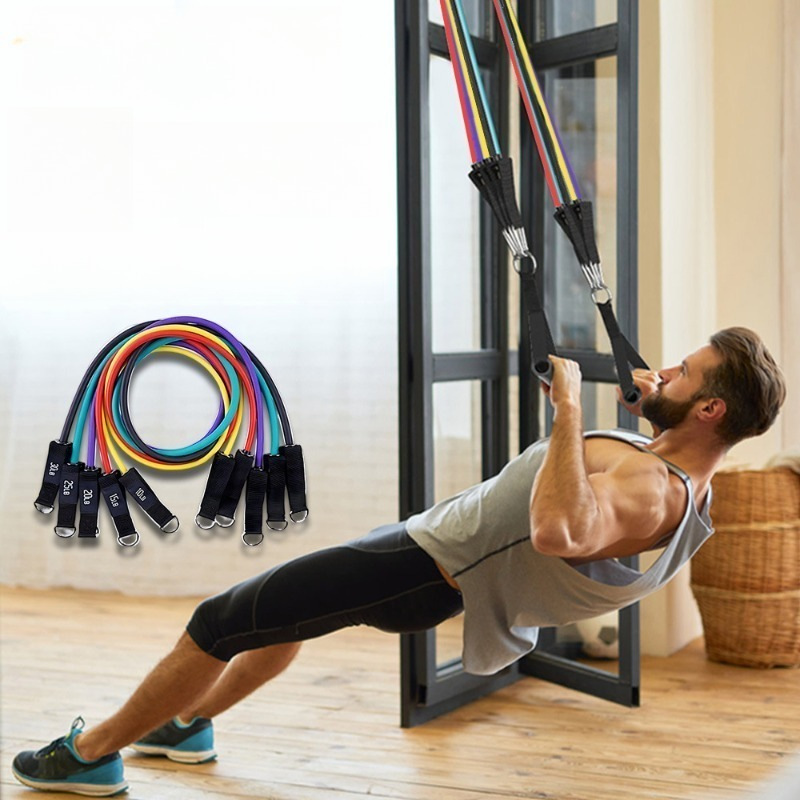 运动拉力绳多功能健身拉力带力量健身拉力器练背拉伸带弹力绳