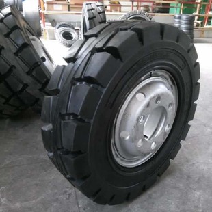 Various Types of Special Double Steel Ring Compression Solid Tires for Traction Flatbed Trailers