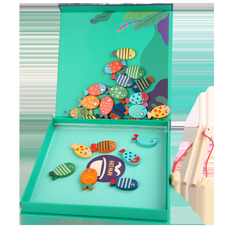 Juego de palabras de pesca magnética para niños kindergarten bebé educación temprana inteligencia cognitiva-beneficiando juguetes multifuncionales para padres e hijos