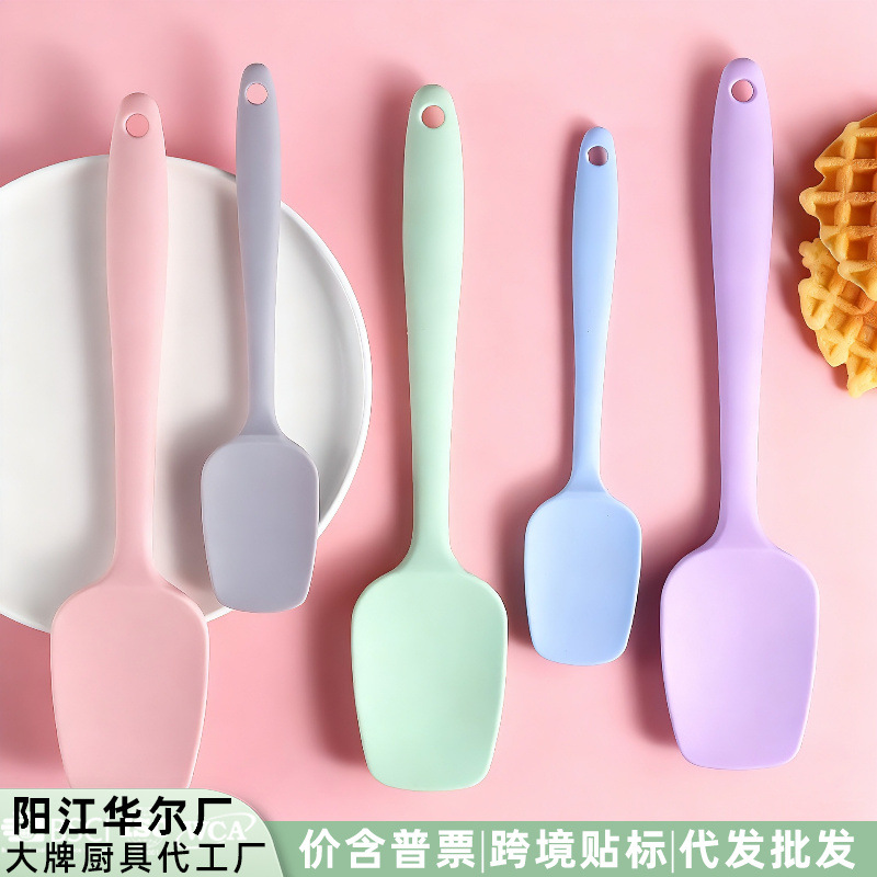 现货烘焙用品硅胶铲子T铲搅拌面粉铲FDA小号大号厨房用烘焙品硅胶