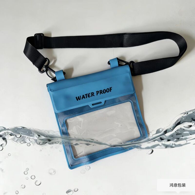 Large-Capacity Transparent Touch-Screen Waterproof Bag for Swimming and Rafting, Cross-Body Mobile Phone Bag, Outdoor Waterproof Waist Bag That Can Be Hung Around the Neck