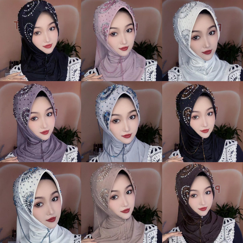 [Exclusive to Mei'Er] New Ethnic Headscarf Xingtao Soft Brim Hat (Sponge Brim Ring Single Tassel)