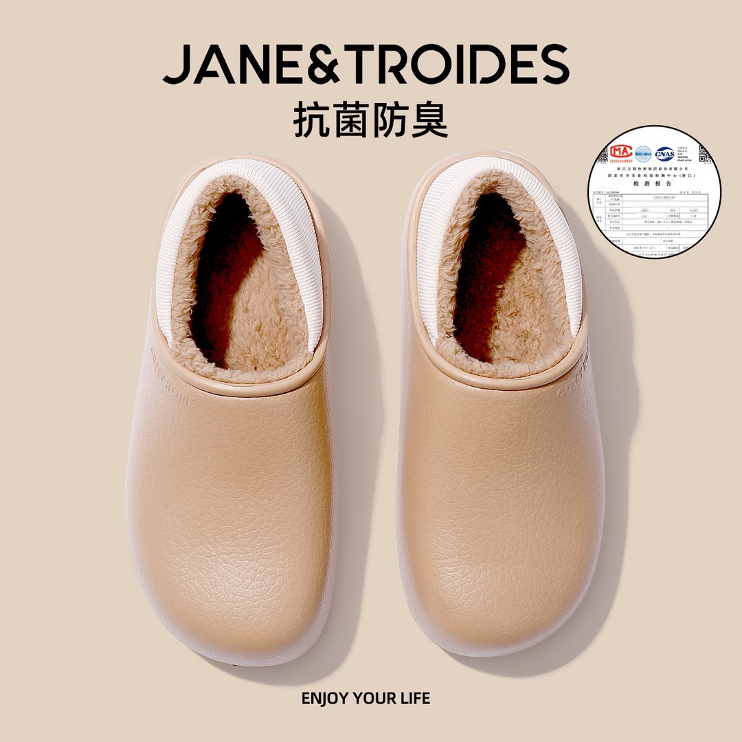Birkenstock pantoufles en coton pour femmes automne et hiver 2026 nouveau sac thermique en peluche pour la maison et chaussures en coton imperméables pour vêtements d'extérieur