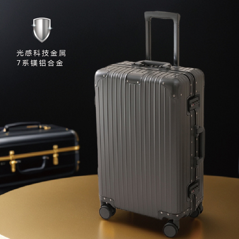 Los fabricantes suministran maleta de aleación de aluminio de magnesio de metal para hombres y mujeres 20/24/26/29-inch trolley case contraseña equipaje
