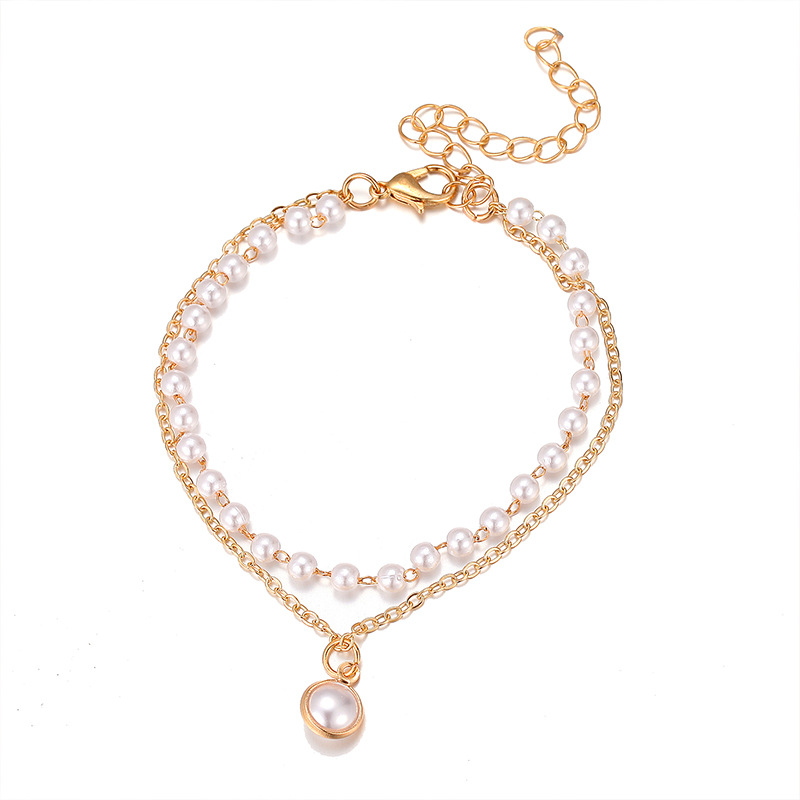 Pulsera De Cristal Con Colgante De Atrapasueños De Doble Perla Simple display picture 8