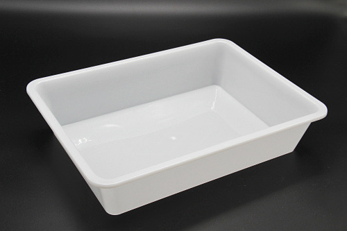 504型号无盖塑料盒 白色塑料方盘 果蔬海产收纳盒 冰冻盒 食品盒