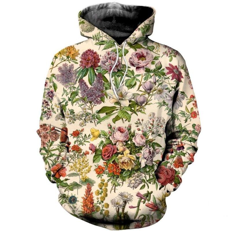 Autumn new casual colorful flower 3D digital printing men's hooded vests factory direct vests Autumn new casual colorful flower 3D digital printing men's hooded vests factory direct vests