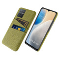 适用iqoo z6 5g手机壳布纹双插卡保护套x80/80pro手机套半包硬壳