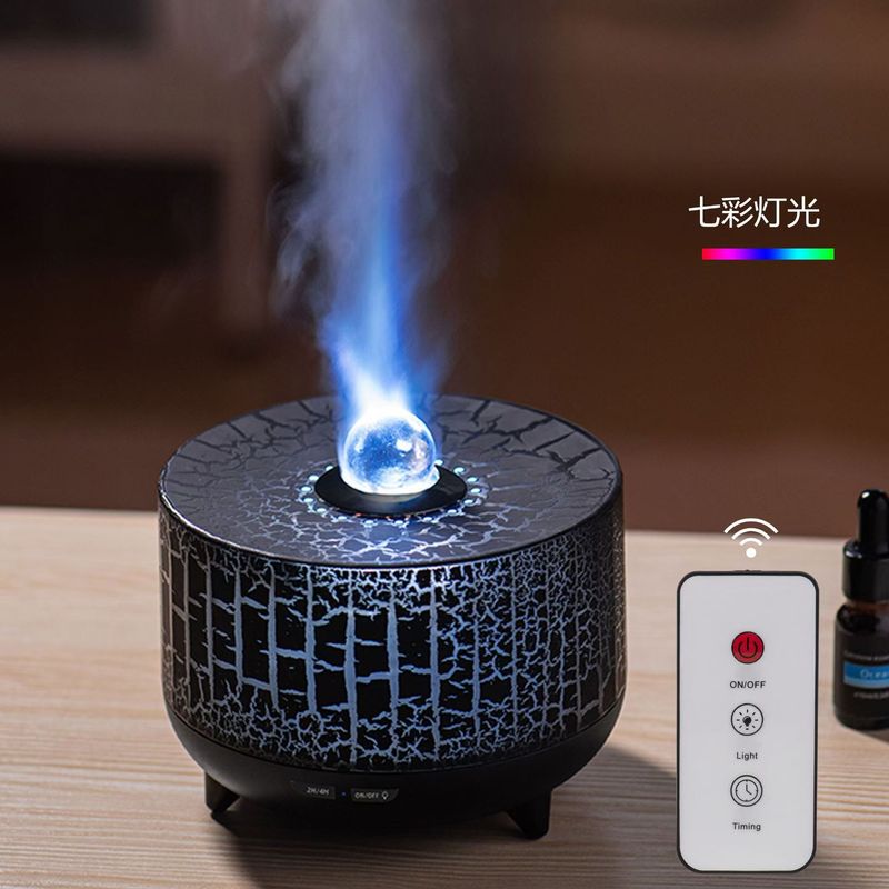 クロスボーダーカラフルなドラゴンボール炎クラックアロママシン加湿器シミュレーション家庭用デスクトップ大容量エッセンシャルオイル拡香機|undefined