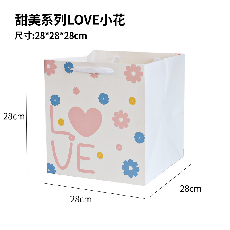 Sweet 시리즈 LOVE 작은 꽃 핸드백;