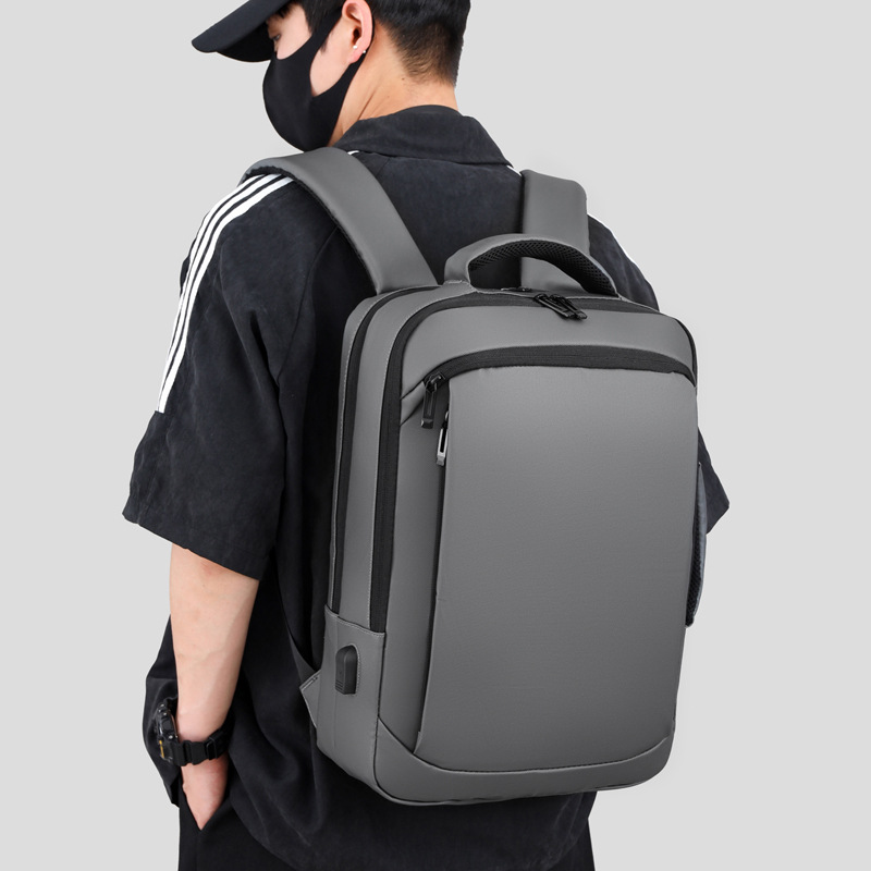 Cross-border men's backpack with large capacity for business trips, travel backpack with USB charging, college student backpack, business laptop bag
