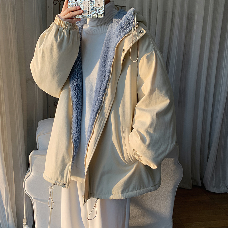 기모 면화 패딩 코트 겨울 의류 잘 생긴 INS 루즈 코튼 패딩 코트 워크 코트 코튼 패딩 코트 겨울 남녀 소년