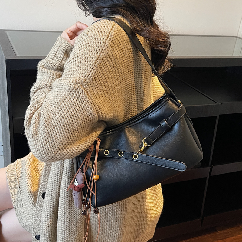 Transfronterizos retro temperamento alto bolso de brazo de mujer 2025 invierno nuevo gran capacidad versátil mochila de viaje