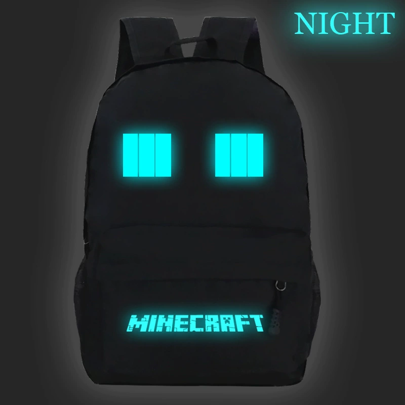 Умный рюкзак для игр Amazon Minecraft печатной принтой школьный многофункциональный для отдыха путешествий светящийся рюкзак