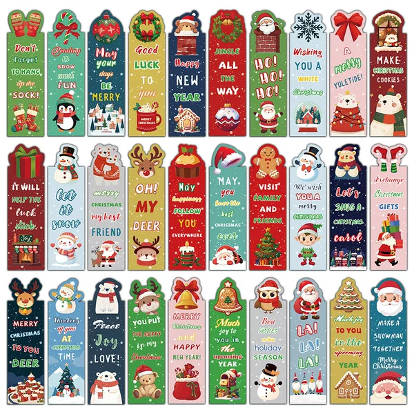 30 pieces of retro Christmas reading book page book label student creative gift DIY decorative book page label