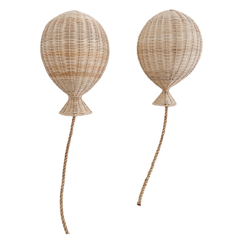 INS Nordic globo de ratán de bambú decoración de la pared de la habitación de los niños colgante de pared decoración de la pared colgante