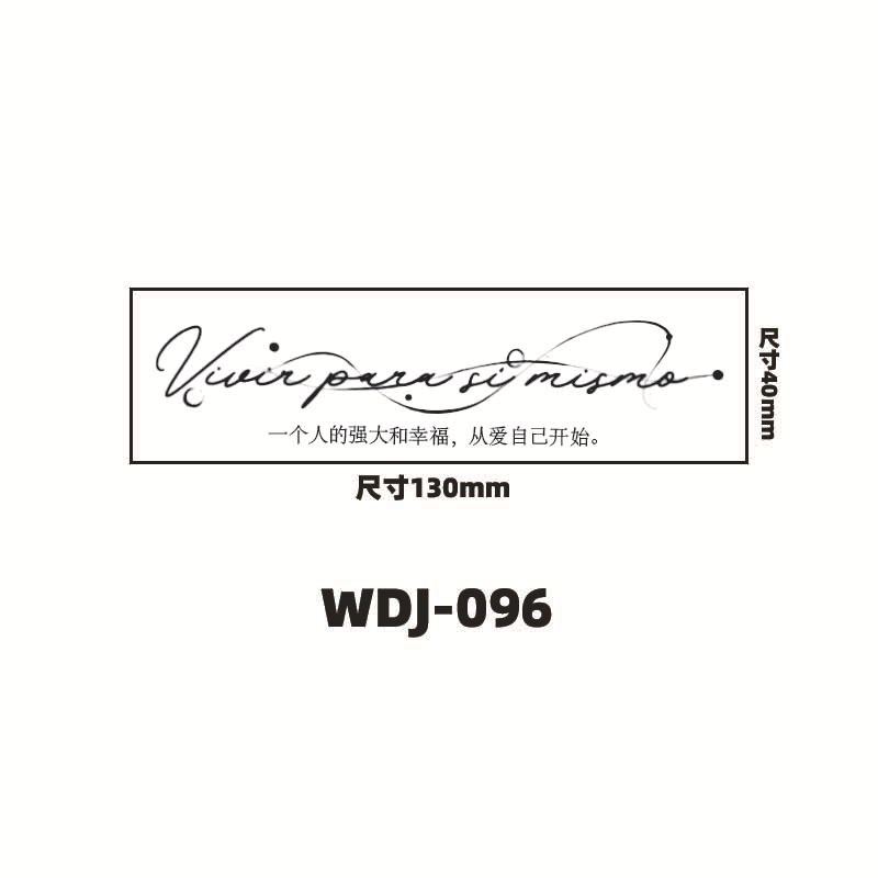 Jugo de hierbas pegatinas de tatuaje letras inglesas pegatinas de tatuaje de clavícula de la mano de espalda alta sensación impermeable a prueba de sudor semipermanente