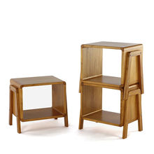 实木日式创意多功能收纳架换鞋凳客厅叠放收纳凳木质床头柜置物架