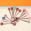 Cartoon cute children's spoon stainless steel, coffee mixing stick PVC from soft rubber, ice cream