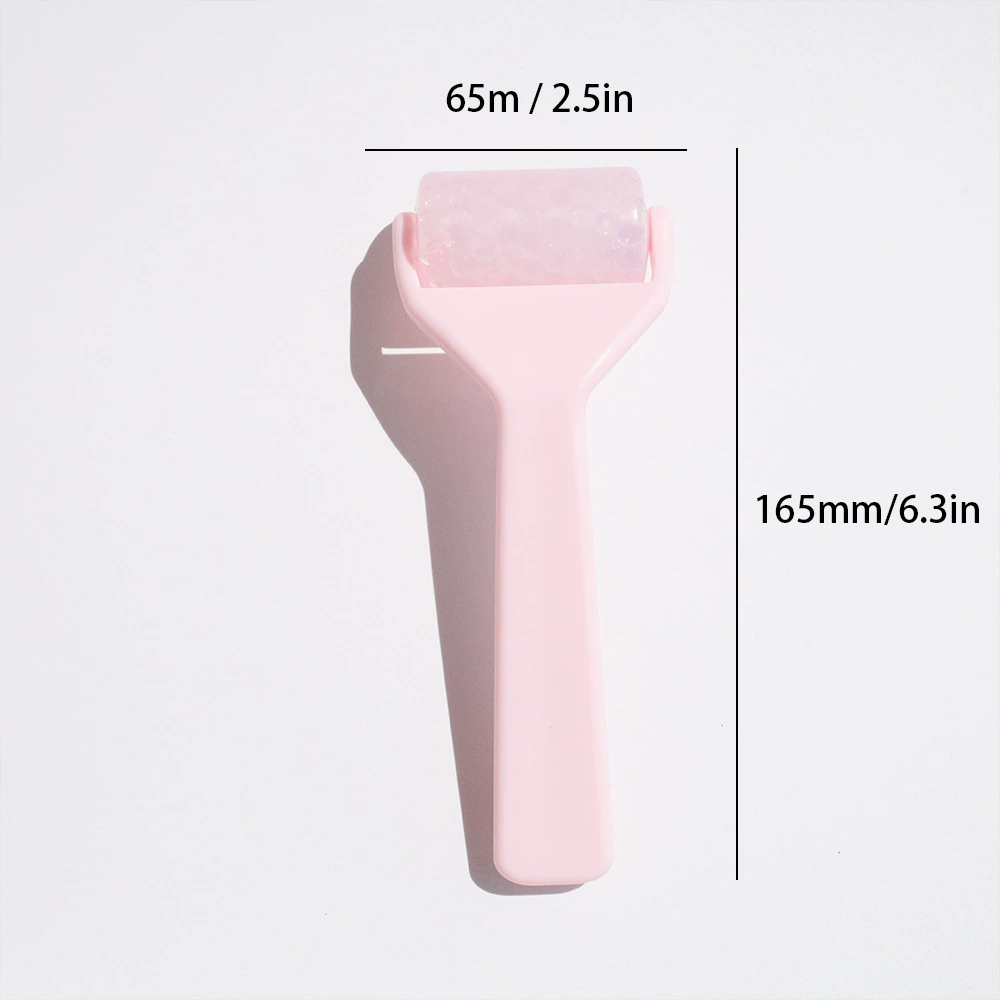 Ice, transparent gel, cosmetic massager for face