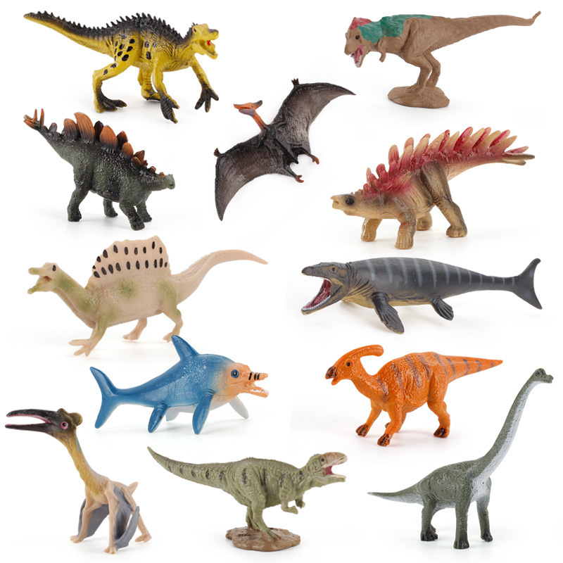 Modelo de dinosaurio de simulación transfronteriza 12 mini sólido cocodrilo-como dragón Vice dragón muñeca dragón juguete de decoración estática