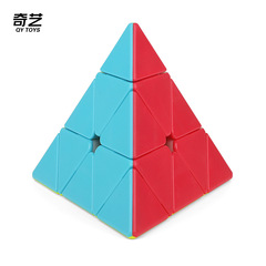 Qiyi Qiming S2S3 Solid Color Three-Stage Pyramid Cube Beginner-Friendly Entry-Level Children's Brain Teaser