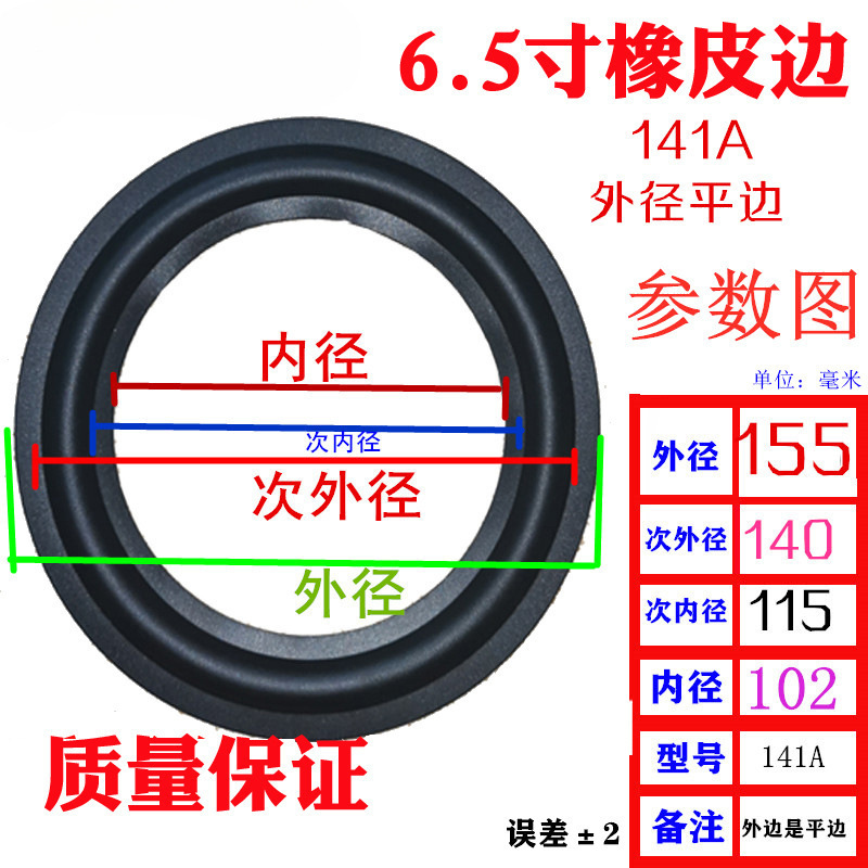喇叭橡皮边圈3/4/5/6寸8寸10寸12寸音箱扬声器换边配件橡胶边|undefined