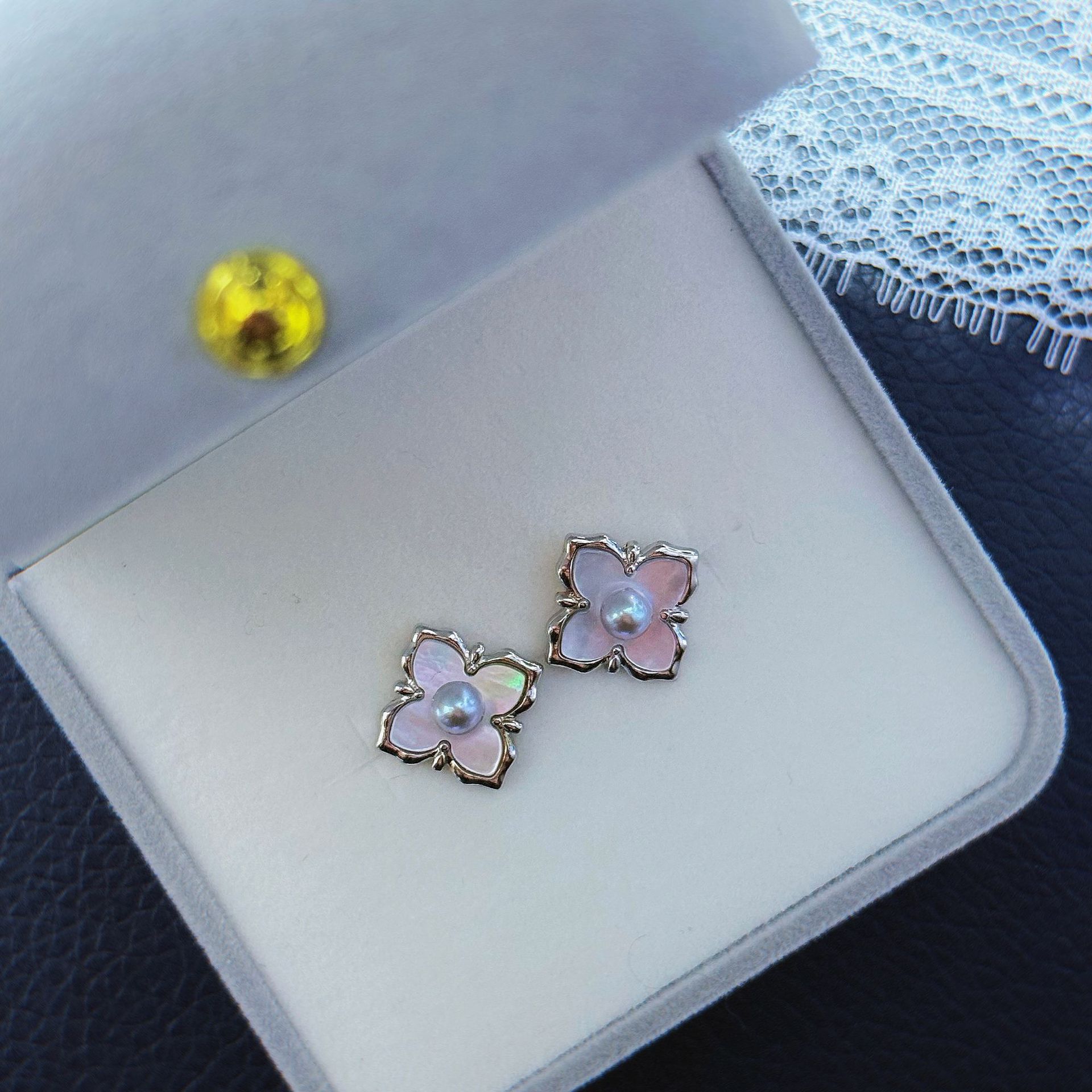 ��������С����÷��S925����������4-5mm��ˮ��������������׹