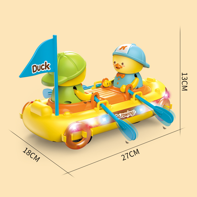 Niños eléctricos universal luz música lindo lindo barco de remo pequeño niño niño cantando juguetes barracas al por mayor