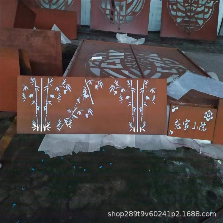 现货供应Q450EW耐候钢板景观设计做锈固锈镂空雕花做锈固锈