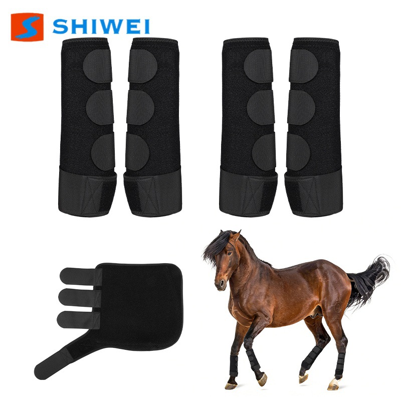 Directly from the manufacturer: Horse leg guards for protection against collisions, mosquitoes, flies, and insect bites, breathable horse protective gear, 4-piece set, equestrian supplies