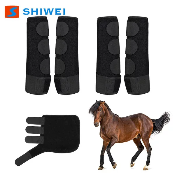 Directly from the manufacturer: Horse leg guards for protection against collisions, mosquitoes, flies, and insect bites, breathable horse protective gear, 4-piece set, equestrian supplies