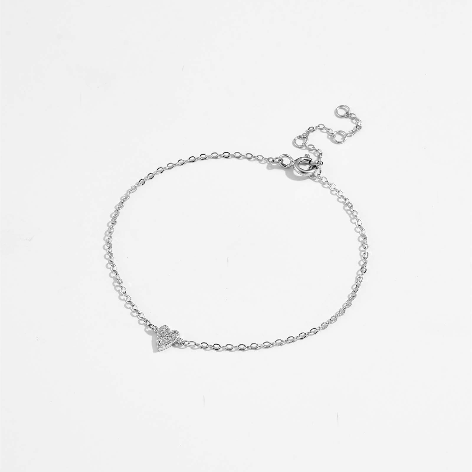 925 sterling silver Chain Material cable chain Chain Type 925 Sterling Silver Bracelets Basic Lady Classic Style