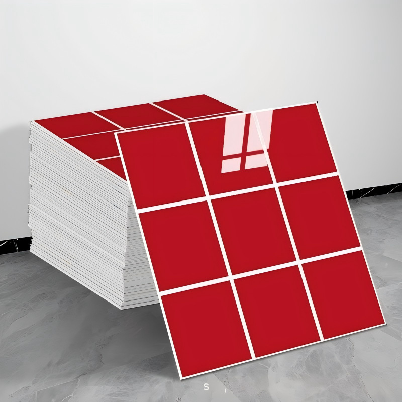 Autoadhesivo impermeable imitación de azulejos de pared de aluminio placa de plástico renovación decoración de cocina de mármol pegatinas de pared de baño