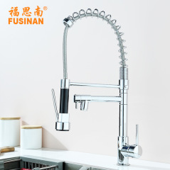 Foreign trade Amazon kitchen faucet hot and cold spring pull-out kitchen sink sink stainless steel mixing valve