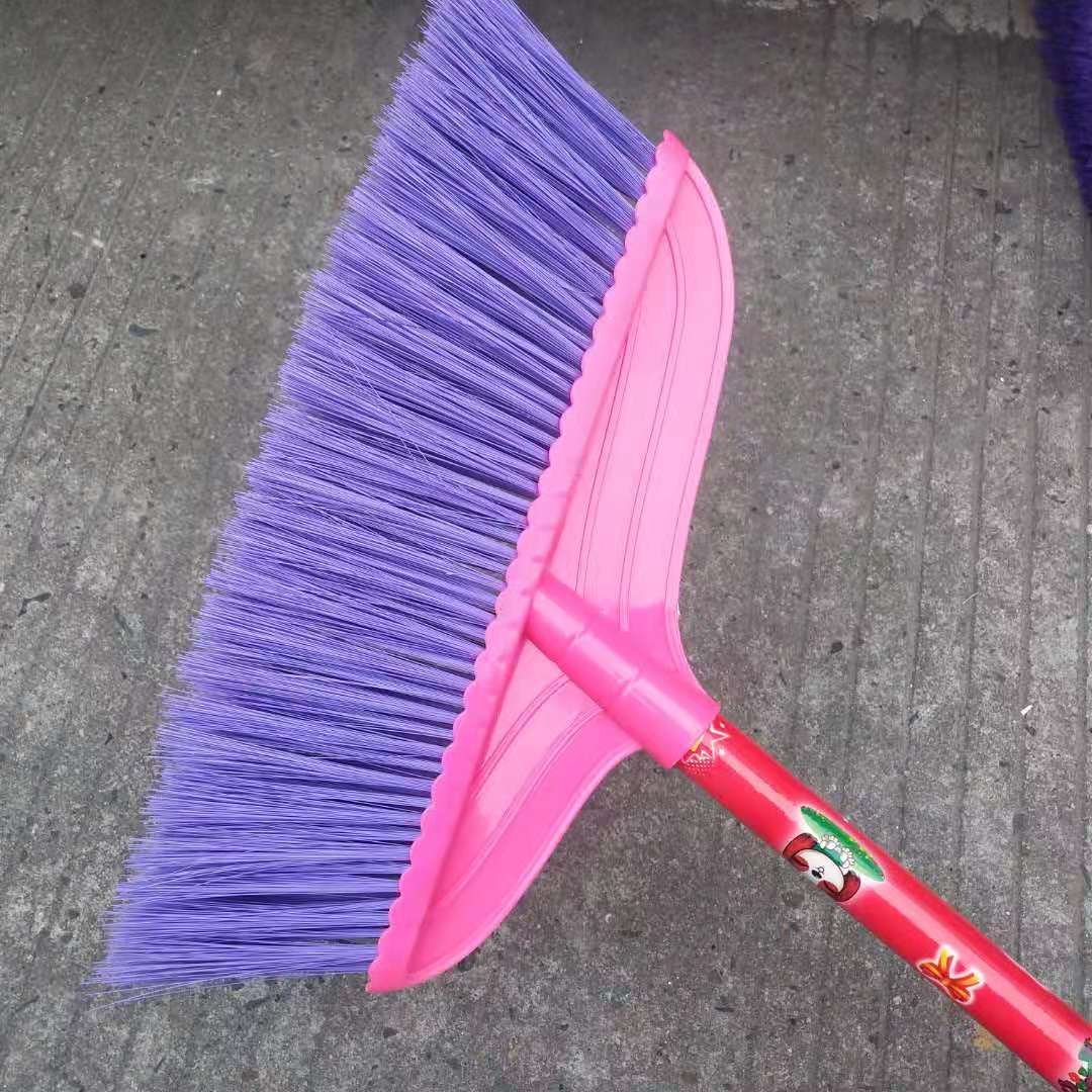 Wooden Handle Broom Plastic Broom Wooden Handle Broom Ice Silk Broom Head Household Cleaning Dustpan Supermarket Supply Mop