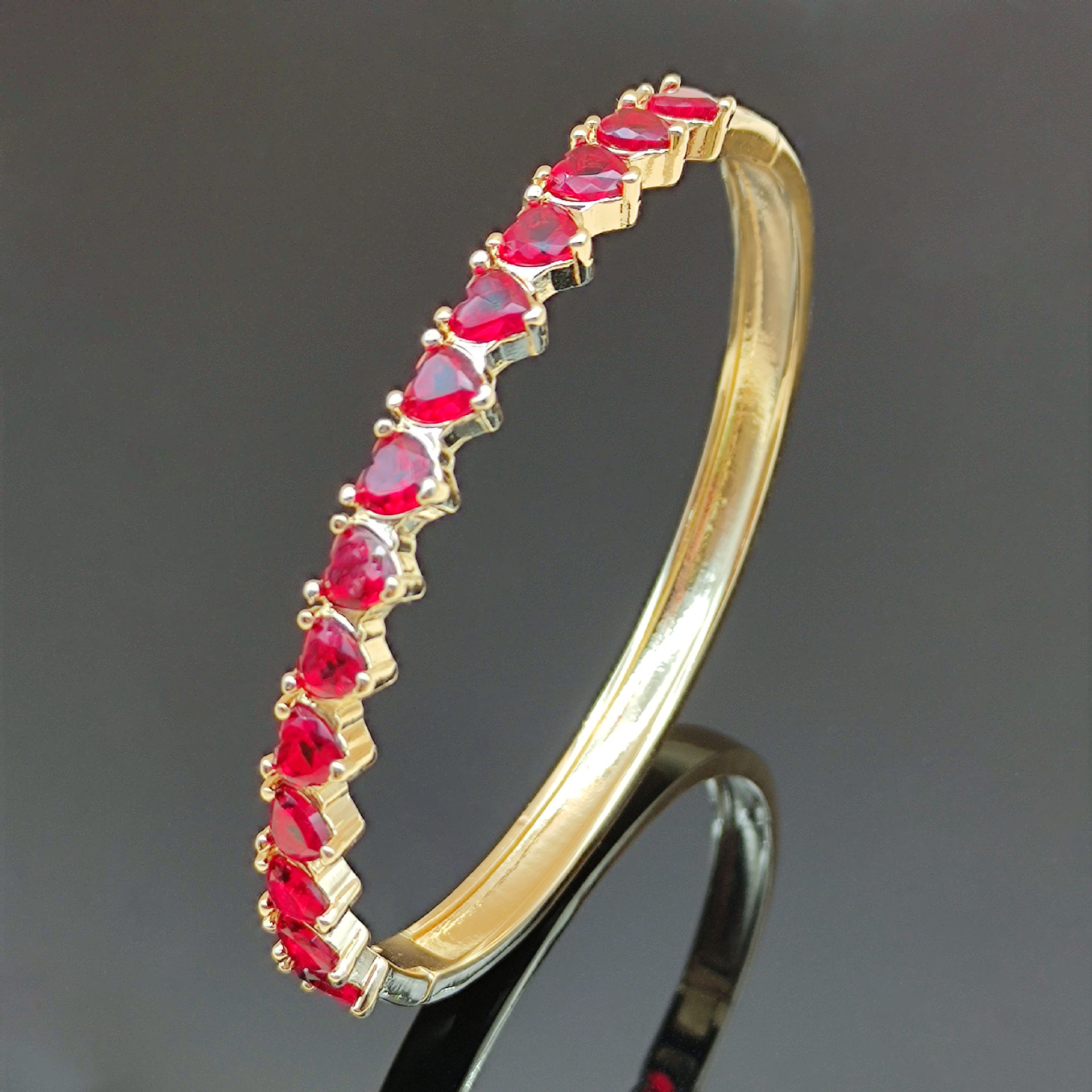 copper brand bracelet with zircon