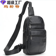 真皮胸包男士手機包休閒單肩包復古頭層牛皮男士背包小掛包斜挎包