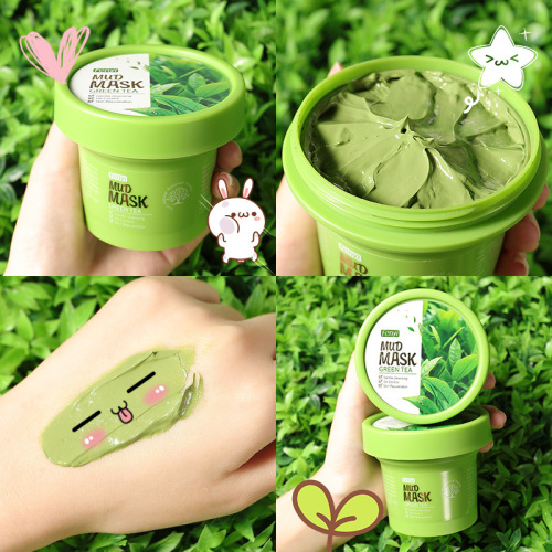 FENYI Fenyi Green Tea Mask Clay 100g Kaolin Cleansing Moisturizing Hydrating Pore-Soothing Topical Skincare