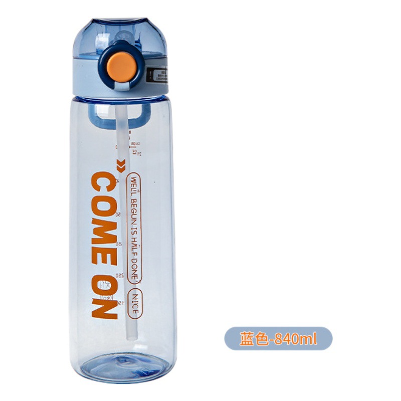 6103 grande 800ml deportes al aire libre botella de agua al por mayor igual que 24 nuevo plástico estudiante paja taza de agua