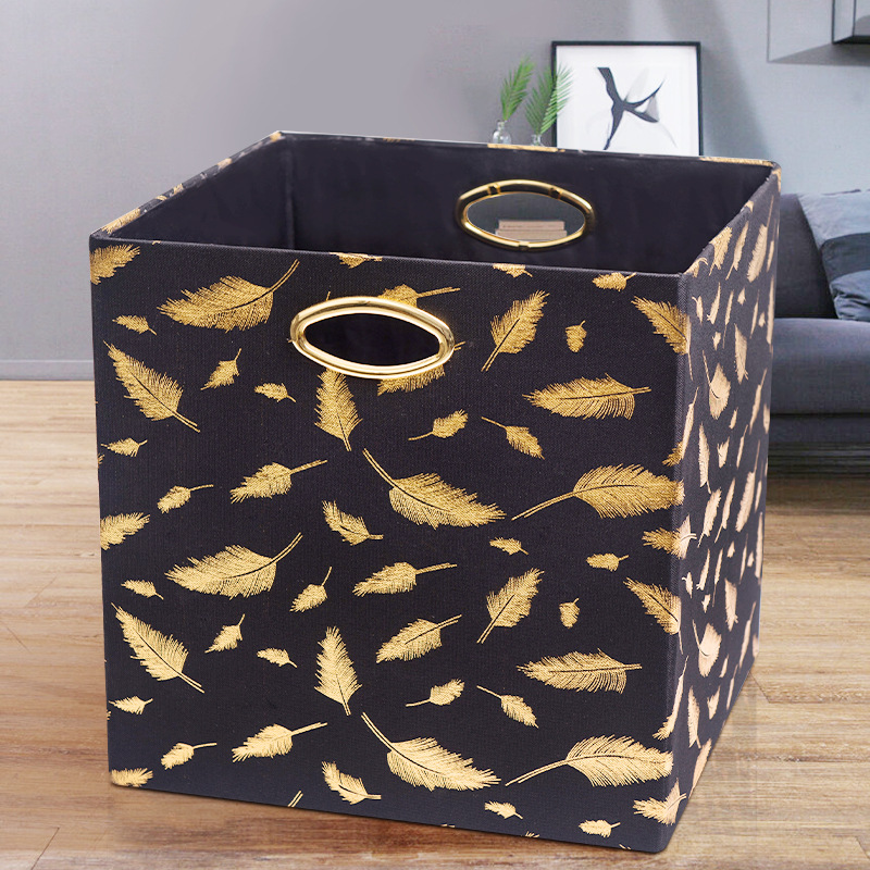 卡通儿童玩具收纳棉麻布艺收纳箱大号装衣物玩具整理箱储物箱子